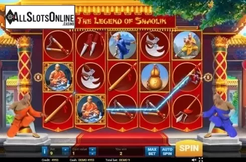 Win screen. The Legend of Shaolin from Evoplay Entertainment