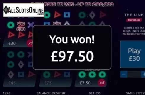Win Screen. The Link Scratch from gamevy