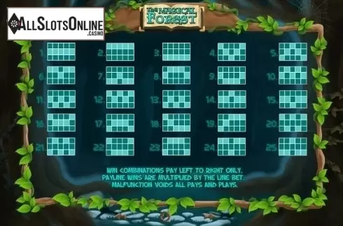 Paytable 2. The Magical Forest (Pariplay) from Pariplay