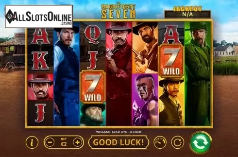 Reels screen. The Magnificent Seven (Skywind Group) from Skywind Group