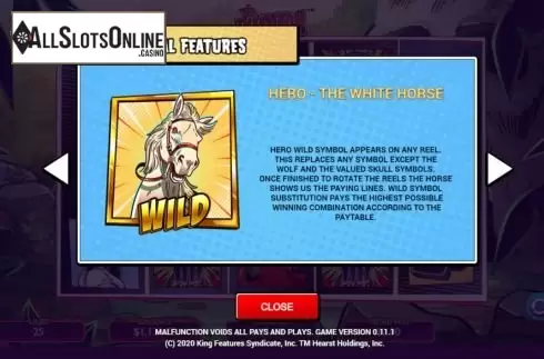 Wild Feature Screen. The Phantom from Vibra Gaming