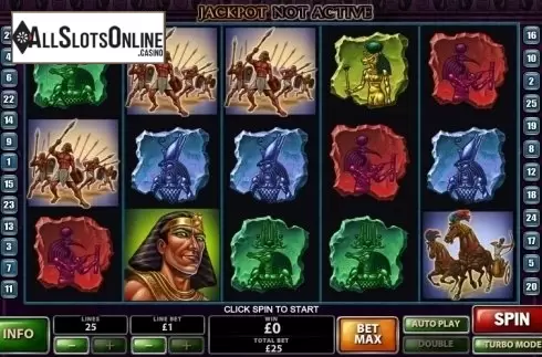Game Workflow screen. The Pyramid of Ramesses (Playtech) from Playtech