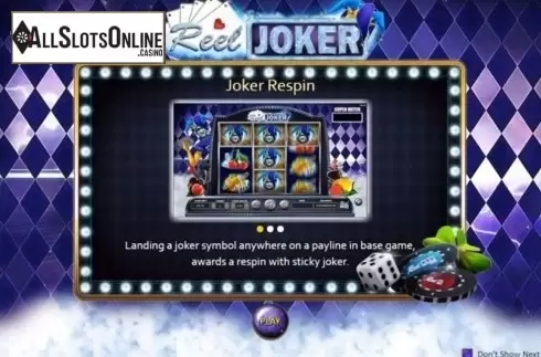 Start Screen. The Reel Joker from ReelNRG