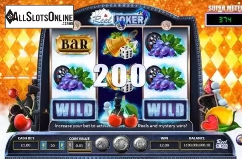 Win Screen. The Reel Joker from ReelNRG