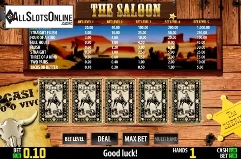 Reels screen. The Saloon HD from World Match