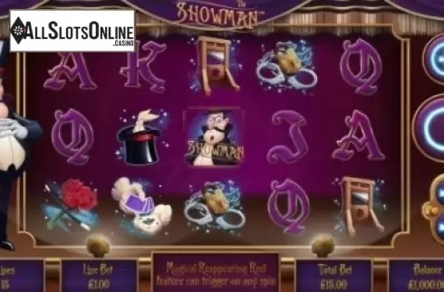 Reel screen. The Showman from Mutuel Play
