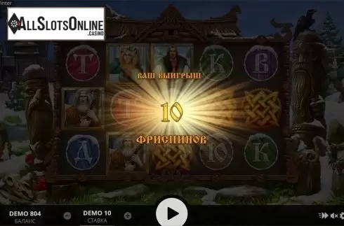 Freespins win . The Slavs Winter from Evoplay Entertainment