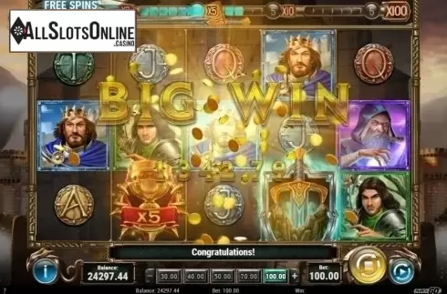 Big Win. The Sword and The Grail from Play'n Go