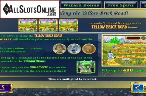 Screen4. The Winnings of Oz from Playtech