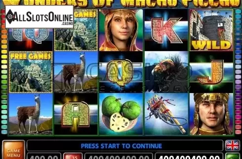 Screen3. The Wonders Of Machu Picchu from Casino Technology
