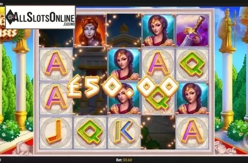 Win Screen . Theseus Rises from 1X2gaming