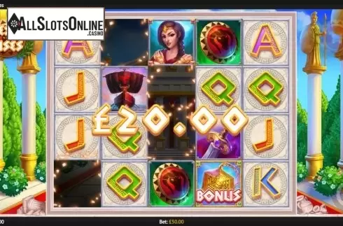 Win Screen 3. Theseus Rises from 1X2gaming