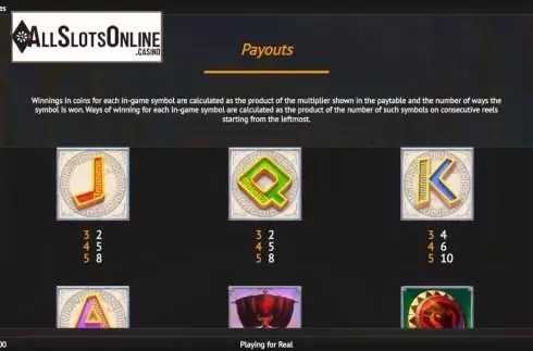 Symbols. Theseus Rises from 1X2gaming