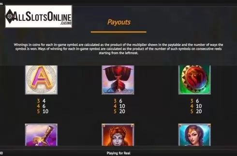 Symbols 2. Theseus Rises from 1X2gaming