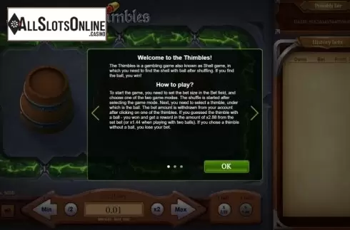info 1. Thimbles from Evoplay Entertainment