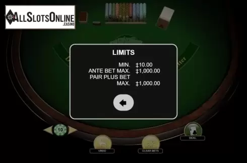Info. Three Card Poker Deluxe (Habanero) from Habanero