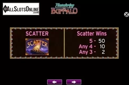 Paytable 4. Thundering Buffalo from High 5 Games