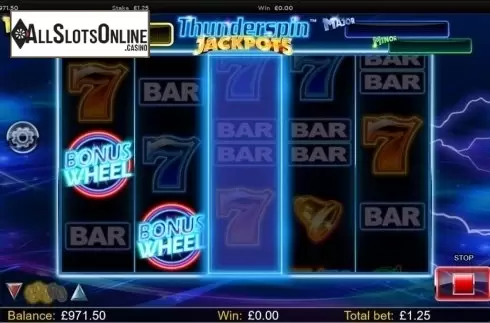 Scatter screen. Thunderspin Jackpots from NextGen