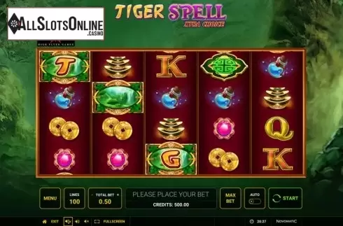 Reel Screen. Tiger Spell Xtra Choice from High Flyer Games