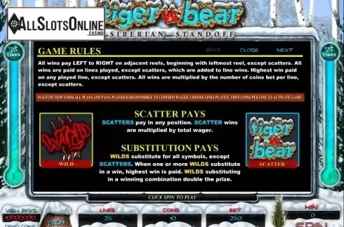 1. Tiger vs Bear from Microgaming