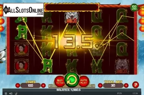 Win Screen 2. Tiger's Charms from Spinomenal