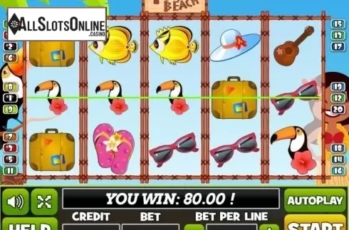Win Screen. Tiki Beach (PlayPearls) from PlayPearls