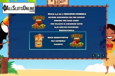 Features. Tiki Beach (PlayPearls) from PlayPearls