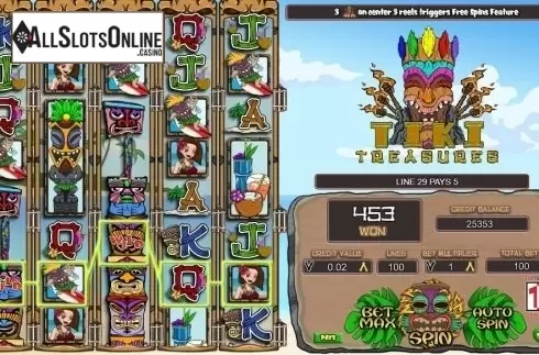 Win Screen . Tiki Treasures (TTG) from TOP TREND GAMING