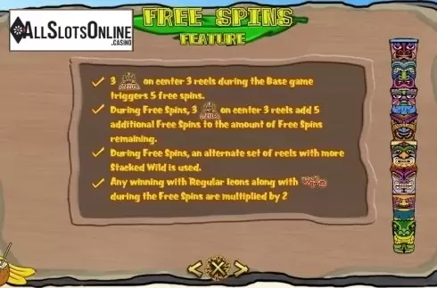 Paytable 3. Tiki Treasures (TTG) from TOP TREND GAMING