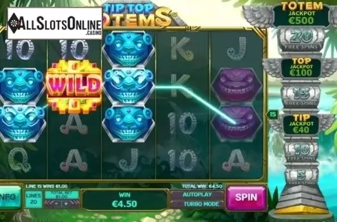 Win Screen 2. Tip Top Totems from Playtech Origins