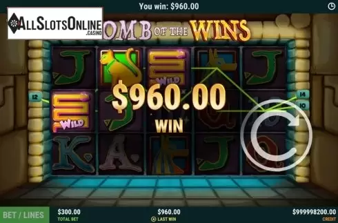 Win Screen 2. Tomb Of The Wins from Slot Factory