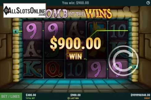 Win Screen 4. Tomb Of The Wins from Slot Factory