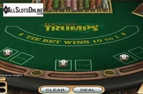 Game Screen. Top Card Trumps (Betsoft) from Betsoft