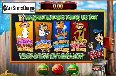 Paytable Random features. Top Cat from Blueprint