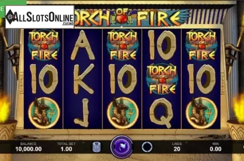 Reel Screen. Torch of Fire from Caleta Gaming