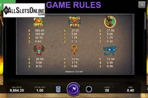 Max Win Screen. Torch of Fire from Caleta Gaming