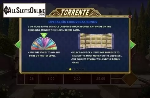 Paytable 2. Torrente from Playtech