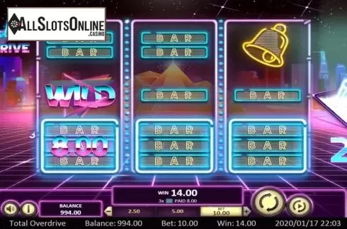 Win Screen 1. Total Overdrive from Betsoft