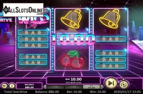 Win Screen 4. Total Overdrive from Betsoft