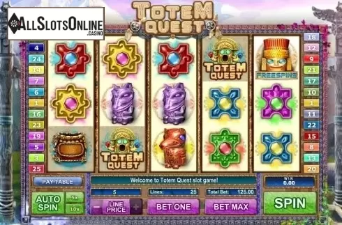 Game Workflow screen. Totem Quest from GamesOS