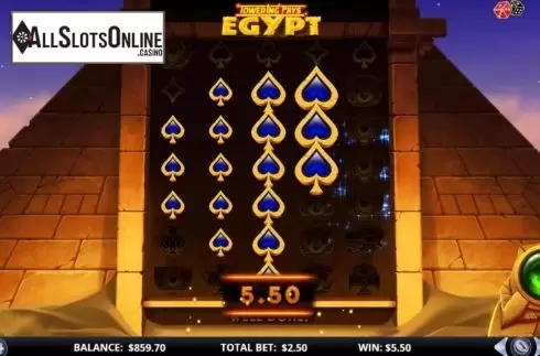 Win Screen 3. Towering Pays Egypt from GamesLab