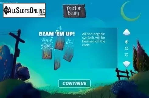 Start Screen. Tractor Beam from Nolimit City