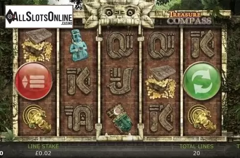 Game Workflow screen. Treasure Compass from GECO Gaming