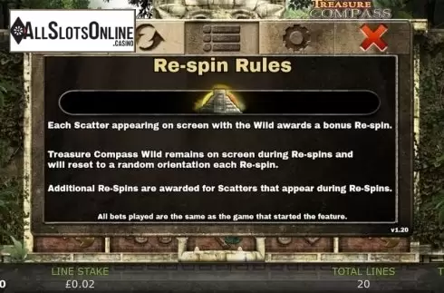 Paytable 4. Treasure Compass from GECO Gaming