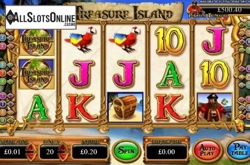Reel Screen. Treasure Island (OpenBet) from OpenBet