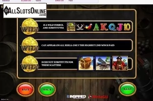 Wild Symbols. Treasure Island (OpenBet) from OpenBet