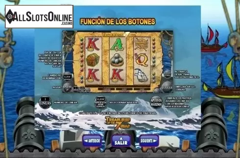 Paytable 2. Treasures Of The 7 Seas from R. Franco