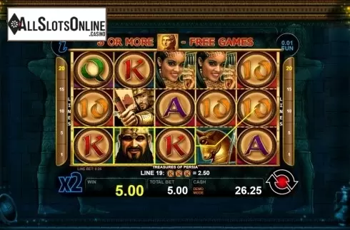 Win Screen 4. Treasures of Persia from Casino Technology