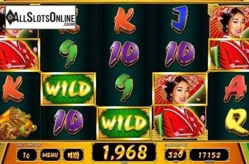 Wild Win screen. Treasures of the East from Incredible Technologies