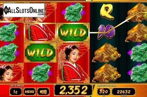 Wild Win screen. Treasures of the East from Incredible Technologies